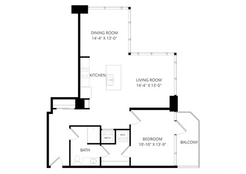 a floor plan of a house with an open floor plan
